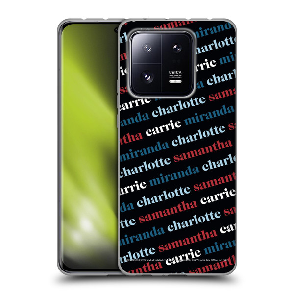 Sex and The City: Television Series Graphics Name Pattern 2 Soft Gel Case for Xiaomi 13 Pro 5G