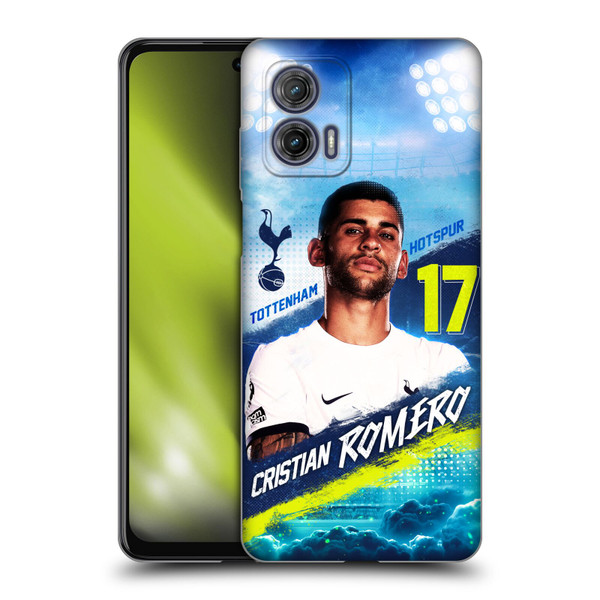 Tottenham Hotspur F.C. 2023/24 First Team Cristian Romero Soft Gel Case for Motorola Moto G73 5G