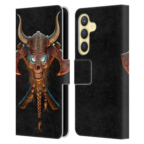 Christos Karapanos Horror 4 Viking Leather Book Wallet Case Cover For Samsung Galaxy S24 5G