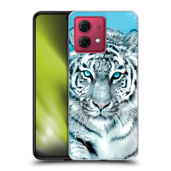 Aimee Stewart Animals White Tiger Soft Gel Case for Motorola Moto G84 5G