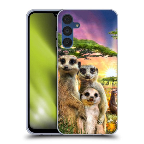 Aimee Stewart Animals Meerkats Soft Gel Case for Samsung Galaxy A15