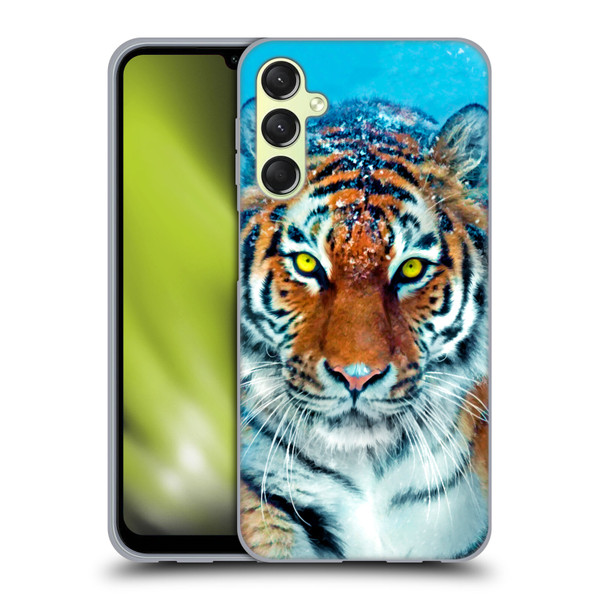 Aimee Stewart Animals Yellow Tiger Soft Gel Case for Samsung Galaxy A24 4G / Galaxy M34 5G