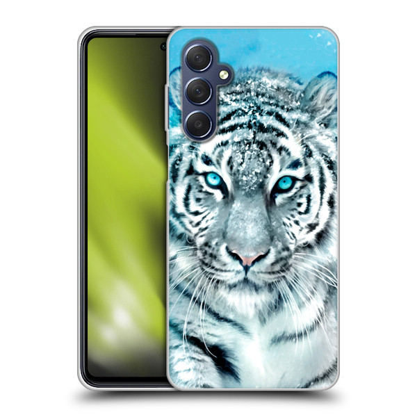 Aimee Stewart Animals White Tiger Soft Gel Case for Samsung Galaxy M54 5G
