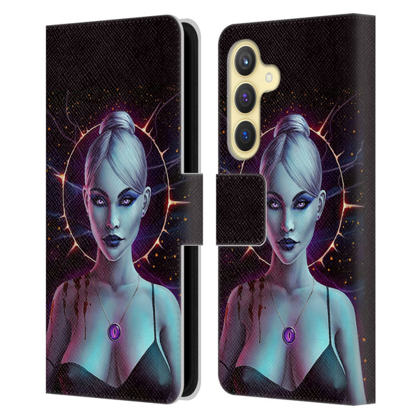 Christos Karapanos Mythical Art Oblivion Leather Book Wallet Case Cover For Samsung Galaxy S24 5G