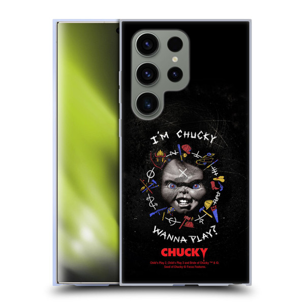 Child's Play Key Art Wanna Play Grunge Soft Gel Case for Samsung Galaxy S24 Ultra 5G