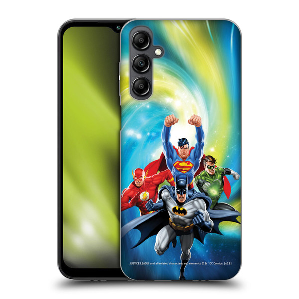 Justice League DC Comics Airbrushed Heroes Galaxy Soft Gel Case for Samsung Galaxy M14 5G