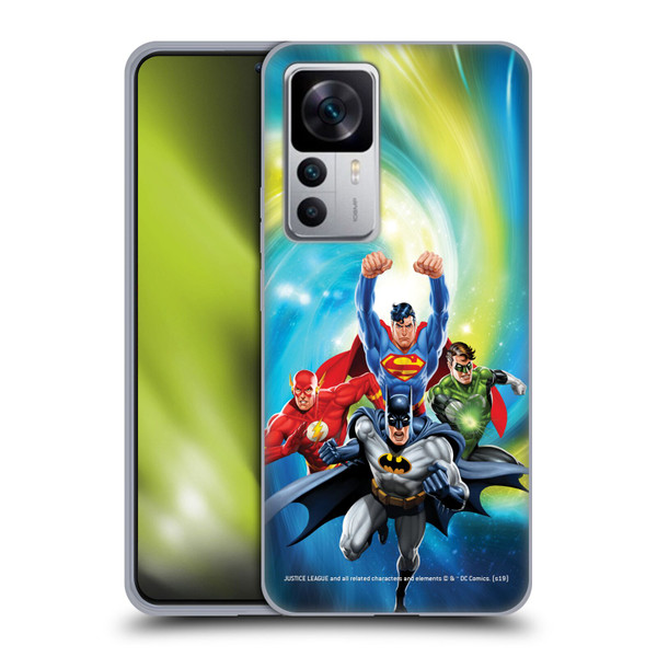 Justice League DC Comics Airbrushed Heroes Galaxy Soft Gel Case for Xiaomi 12T 5G / 12T Pro 5G / Redmi K50 Ultra 5G