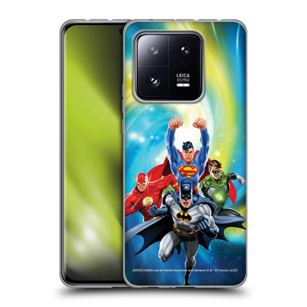 Justice League DC Comics Airbrushed Heroes Galaxy Soft Gel Case for Xiaomi 13 Pro 5G