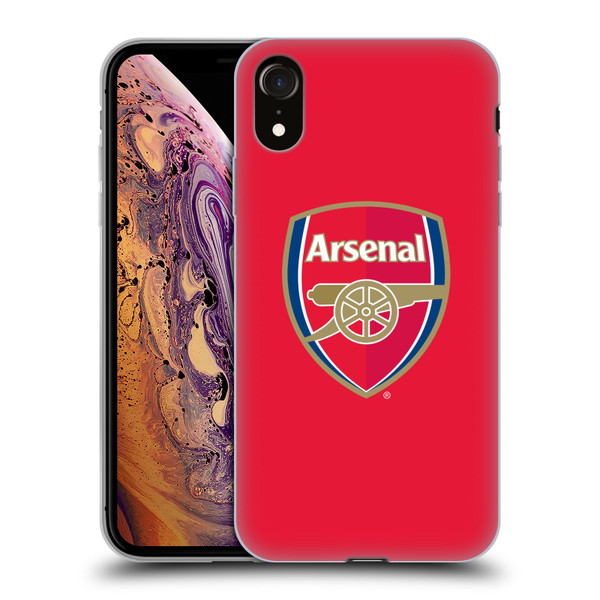 Arsenal FC Crest 2 Full Colour Red Soft Gel Case for Apple iPhone XR