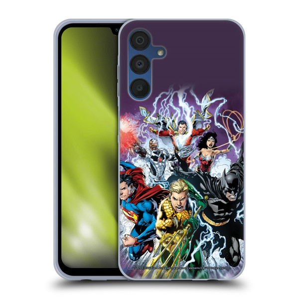 Justice League DC Comics Comic Book Covers New 52 #15 Soft Gel Case for Samsung Galaxy A15