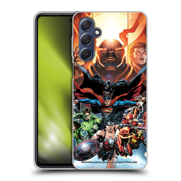 Justice League DC Comics Comic Book Covers #10 Darkseid War Soft Gel Case for Samsung Galaxy M54 5G