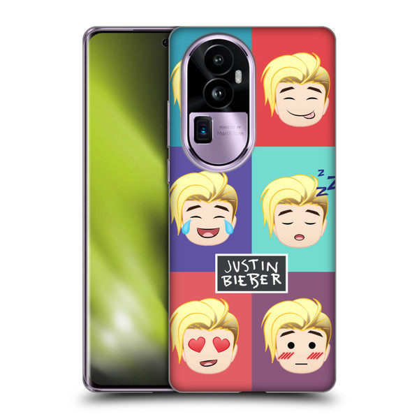 Justin Bieber Justmojis Cute Faces Soft Gel Case for OPPO Reno10 Pro+