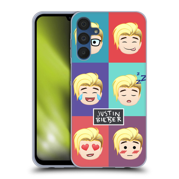 Justin Bieber Justmojis Cute Faces Soft Gel Case for Samsung Galaxy A15