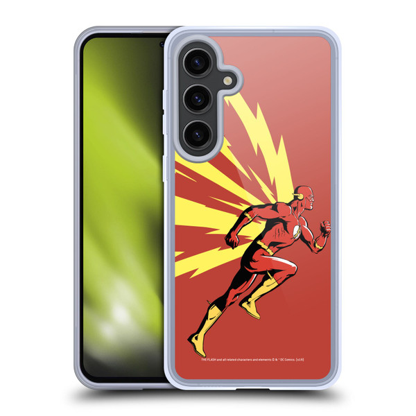 The Flash DC Comics Fast Fashion Running Soft Gel Case for Samsung Galaxy S24+ 5G
