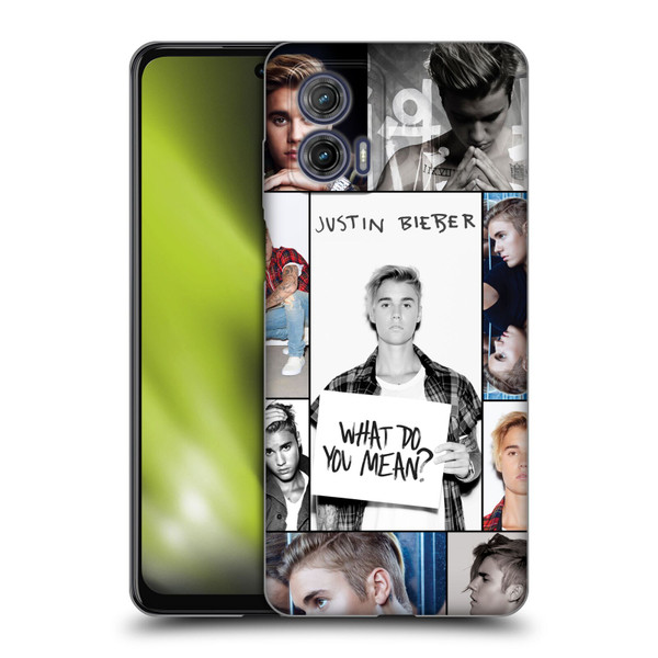 Justin Bieber Purpose Grid Poster Soft Gel Case for Motorola Moto G73 5G