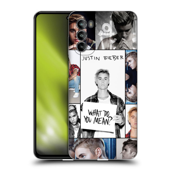Justin Bieber Purpose Grid Poster Soft Gel Case for Motorola Moto G82 5G