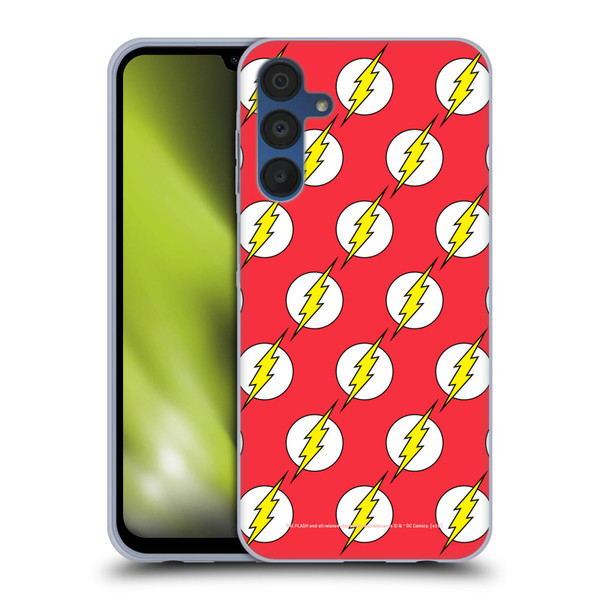 The Flash DC Comics Logo Pattern Soft Gel Case for Samsung Galaxy A15