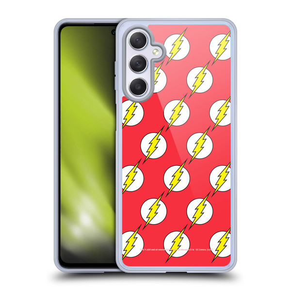 The Flash DC Comics Logo Pattern Soft Gel Case for Samsung Galaxy M54 5G