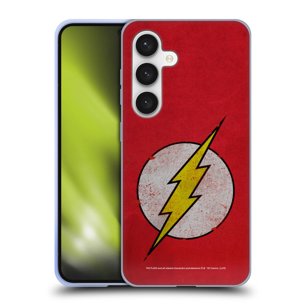 The Flash DC Comics Logo Distressed Look Soft Gel Case for Samsung Galaxy S24 5G