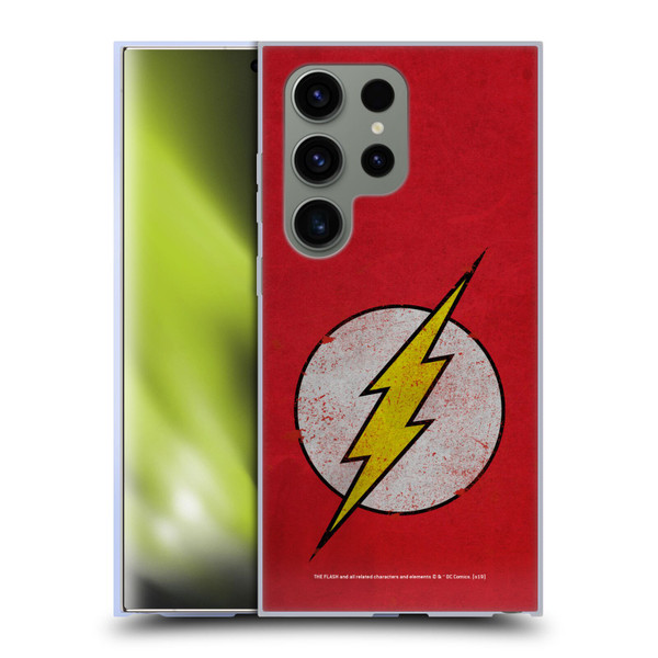 The Flash DC Comics Logo Distressed Look Soft Gel Case for Samsung Galaxy S24 Ultra 5G