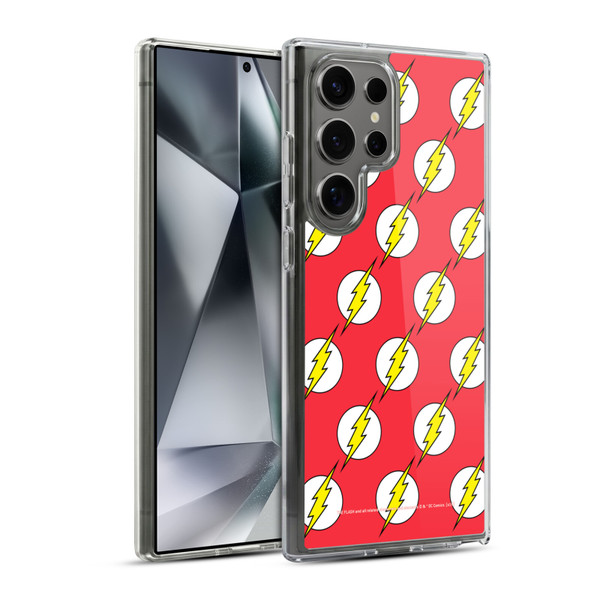 The Flash DC Comics Logo Pattern Soft Gel Case for Samsung Galaxy S24 Ultra 5G & MagSafe