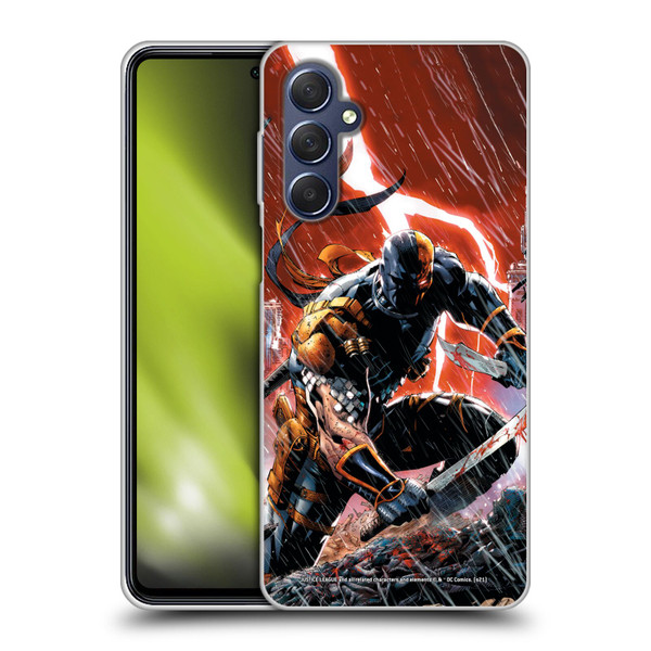 Justice League DC Comics Deathstroke Comic Art Vol. 1 Gods Of War Soft Gel Case for Samsung Galaxy M54 5G