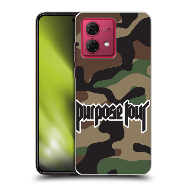 Justin Bieber Tour Merchandise Camouflage Soft Gel Case for Motorola Moto G84 5G