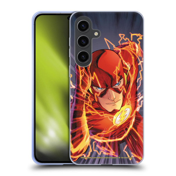 Justice League DC Comics The Flash Comic Book Cover Vol 1 Move Forward Soft Gel Case for Samsung Galaxy S24+ 5G