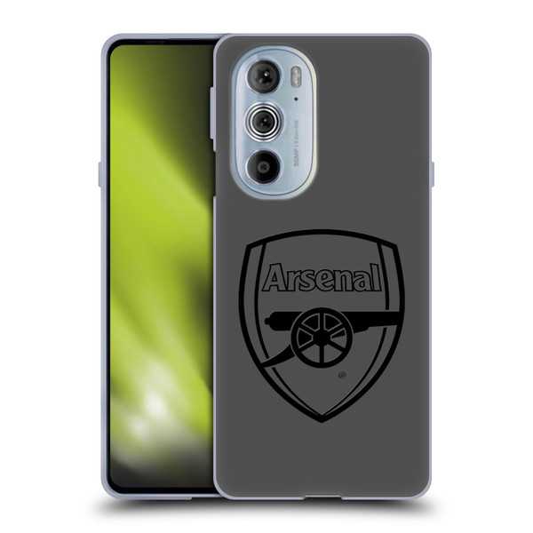 Arsenal FC Crest 2 Black Logo Soft Gel Case for Motorola Edge X30