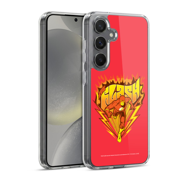 The Flash DC Comics Vintage Fastest Man Soft Gel Case for Samsung Galaxy S24 5G & MagSafe