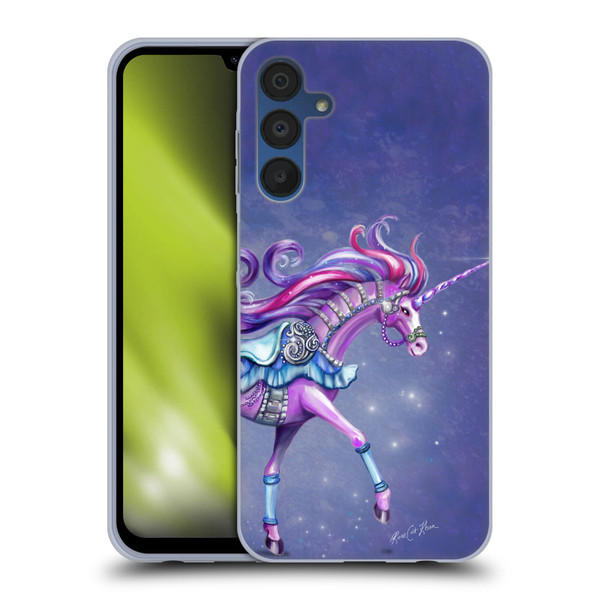 Rose Khan Unicorns Purple Carousel Horse Soft Gel Case for Samsung Galaxy A15
