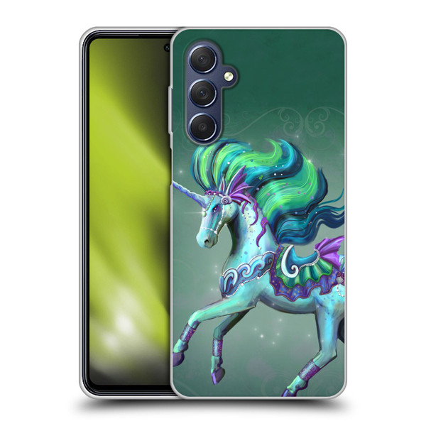 Rose Khan Unicorns Sea Green Soft Gel Case for Samsung Galaxy M54 5G