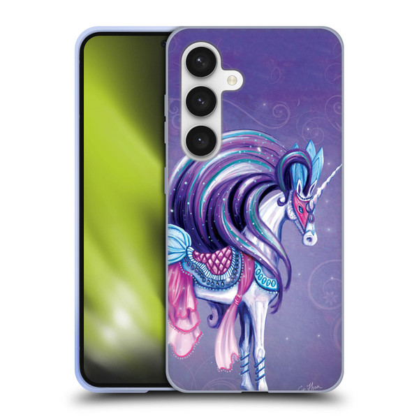 Rose Khan Unicorns White And Purple Soft Gel Case for Samsung Galaxy S24 5G