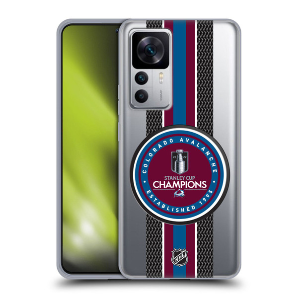 NHL 2022 Stanley Cup Champions Colorado Avalanche Puck Pattern Soft Gel Case for Xiaomi 12T 5G / 12T Pro 5G / Redmi K50 Ultra 5G