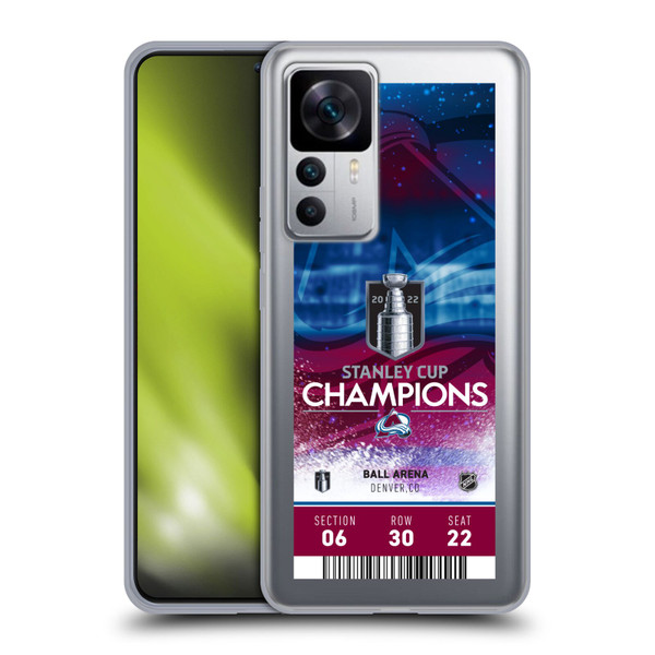 NHL 2022 Stanley Cup Champions Colorado Avalanche Ticket Soft Gel Case for Xiaomi 12T 5G / 12T Pro 5G / Redmi K50 Ultra 5G