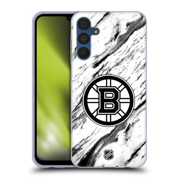 NHL Boston Bruins Marble Soft Gel Case for Samsung Galaxy A15 & MagSafe