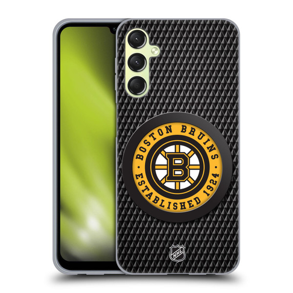 NHL Boston Bruins Puck Texture Soft Gel Case for Samsung Galaxy A24 4G / M34 5G