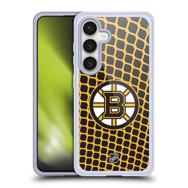 NHL Boston Bruins Net Pattern Soft Gel Case for Samsung Galaxy S24 5G & MagSafe