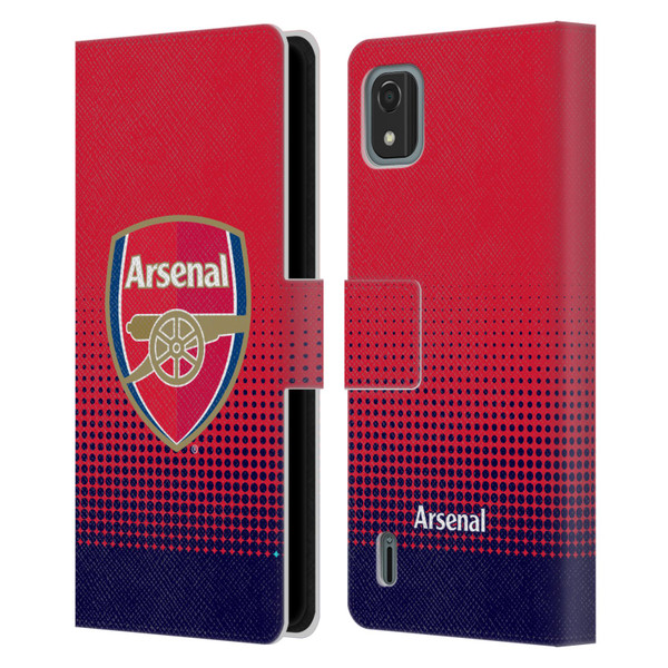 Arsenal FC Crest 2 Fade Leather Book Wallet Case Cover For Nokia C2 2nd Edition