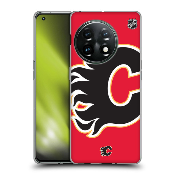NHL Calgary Flames Oversized Soft Gel Case for OnePlus 11 5G