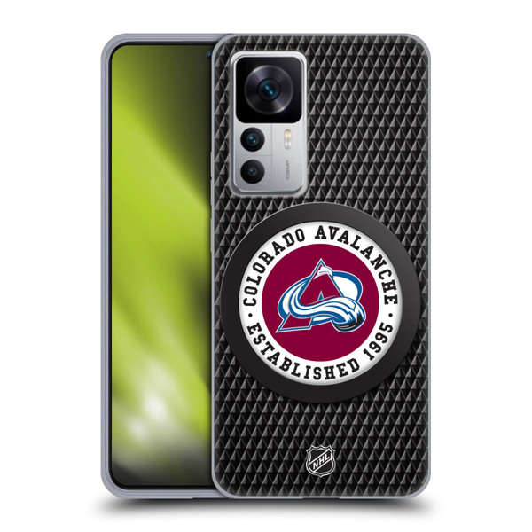 NHL Colorado Avalanche Puck Texture Soft Gel Case for Xiaomi 12T 5G / 12T Pro 5G / Redmi K50 Ultra 5G