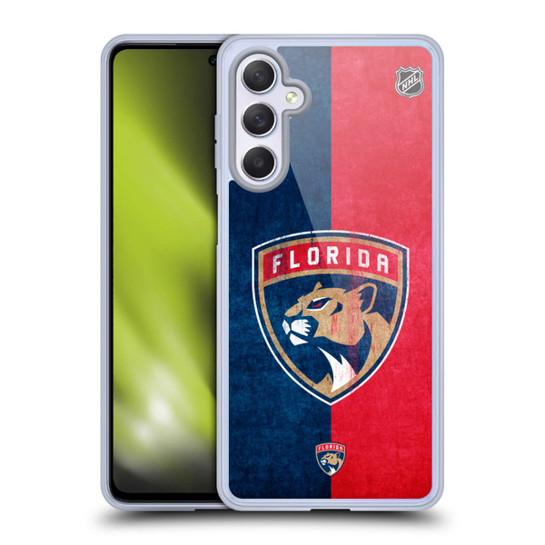 NHL Florida Panthers Half Distressed Soft Gel Case for Samsung Galaxy M54 5G