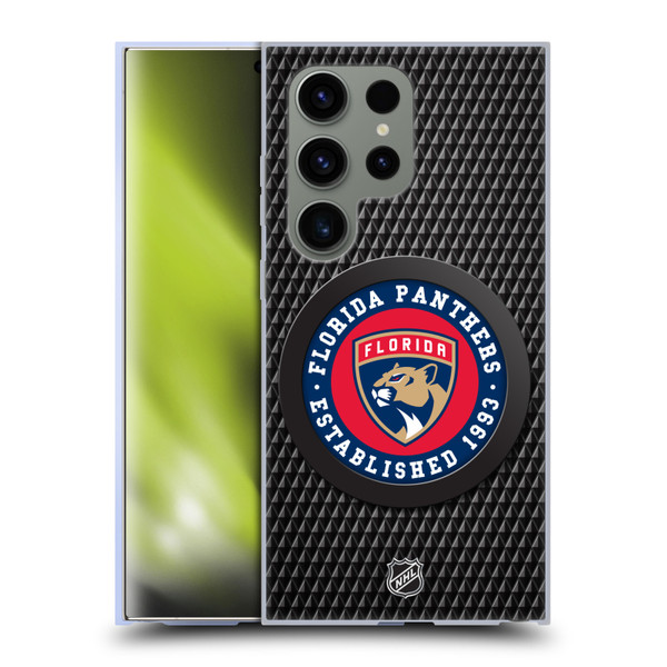 NHL Florida Panthers Puck Texture Soft Gel Case for Samsung Galaxy S24 Ultra 5G