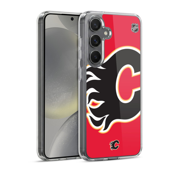 NHL Calgary Flames Oversized Soft Gel Case for Samsung Galaxy S24 5G & MagSafe