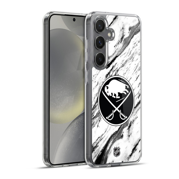 NHL Buffalo Sabres Marble Soft Gel Case for Samsung Galaxy S24+ 5G