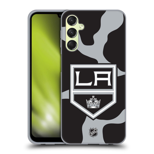 NHL Los Angeles Kings Cow Pattern Soft Gel Case for Samsung Galaxy A24 4G / M34 5G