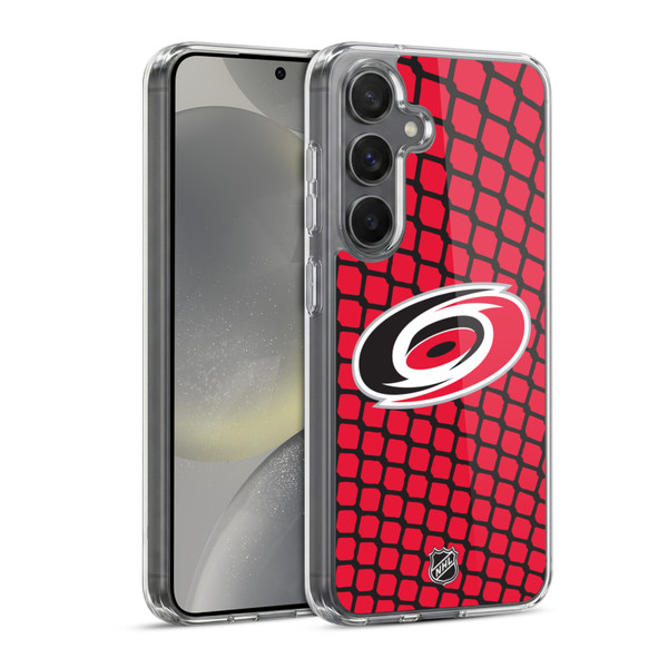 NHL Carolina Hurricanes Net Pattern Soft Gel Case for Samsung Galaxy S24 5G