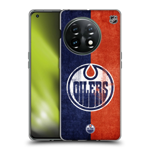 NHL Edmonton Oilers Half Distressed Soft Gel Case for OnePlus 11 5G