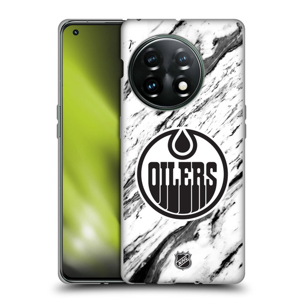 NHL Edmonton Oilers Marble Soft Gel Case for OnePlus 11 5G