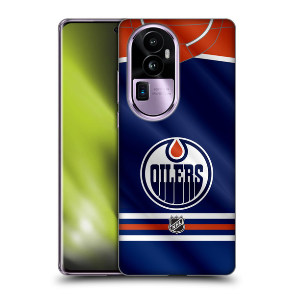 NHL Edmonton Oilers Jersey Soft Gel Case for OPPO Reno10 Pro+